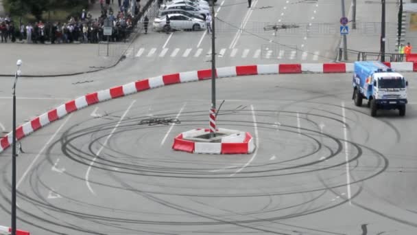 Programa de Autosports Kazan City Racing. Desempenho "KAMAZ master " — Vídeo de Stock