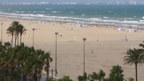 Resort havskust. Valencia, Spanien — Stockvideo