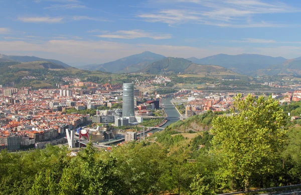 Hiszpania, Bilbao, widok na miasto z góry — Zdjęcie stockowe