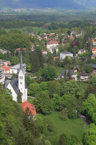 Igreja do Sagrado Martin em Bled, Eslovênia — Fotografia de Stock