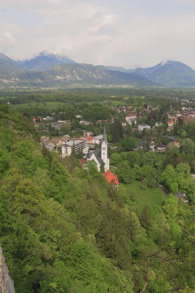 A igreja do Sagrado Martin. Bled, Eslovénia — Fotografia de Stock