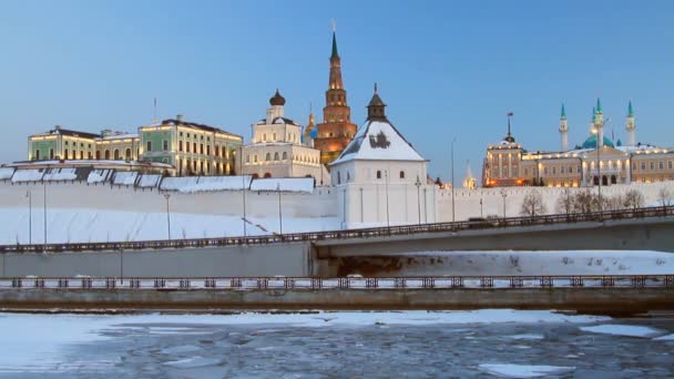 Kremlin van Kazan, februari 2016 — Stockvideo