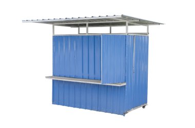 yolu ile beyaz mini kiosk