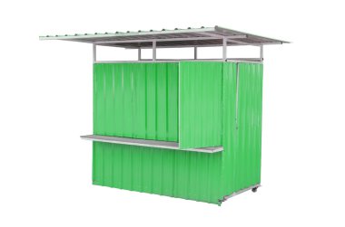 yolu ile beyaz mini kiosk