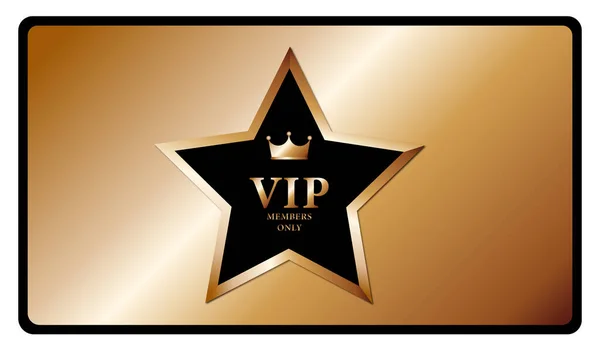 Tarjeta Vip Premium Con Estrella Dorada Cuervo — Vector de stock