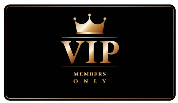 Carta Vip Premium Con Corvo Oro — Vettoriale Stock