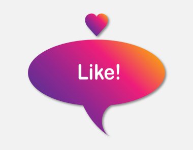 Yapıştırma, Like simgesi beyaz bir arkaplanda. Sosyal medya instagram konsepti. Vektör illüstrasyonu.