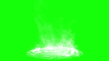 Görüntü düzenleme için izole edilmiş mistik dumanı ve parçacıkları olan soyut beyaz enerji girdabı