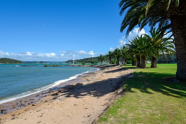 A scenic view of Paihia beach at Bay of Islands, New Zealand — Stock Photo, Image