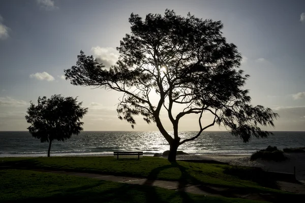 A naplemente a város beach perth — Stock Fotó