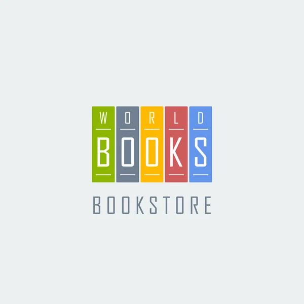 Modelo de logotipo da livraria — Vetor de Stock