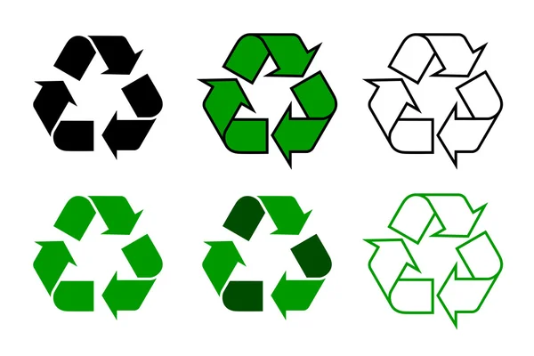 Reciclar conjunto de simdol — Archivo Imágenes Vectoriales