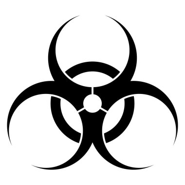 biyolojik tehlike sembolü simgesi
