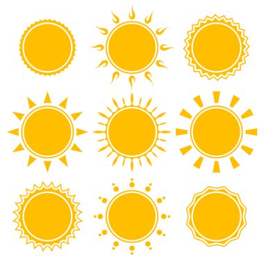 parlak parlak sarı güneşin kümesi