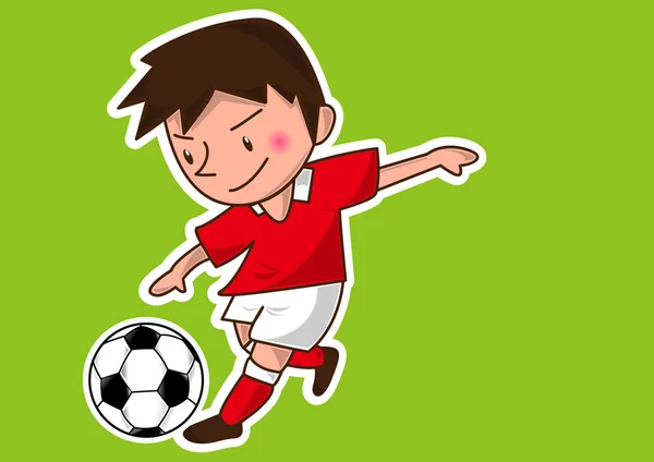 Pemain sepak bola kartun - Stok Vektor