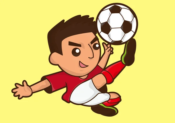 Cartoon soccer player — Stock Photo, Image