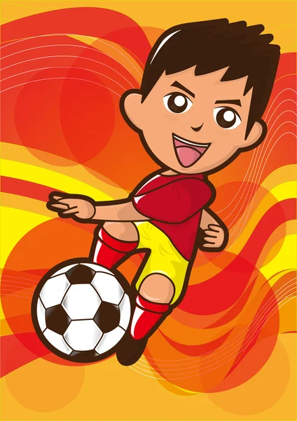 Cartoon soccer player — Stock Photo, Image