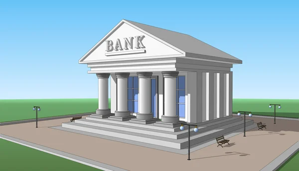 Bank, right side view 02 — Stock Illustration Bank, right side view 02 Royalty Free Stock Illustrations