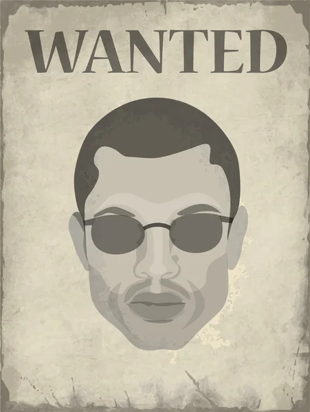 Poster wanted men — Stock Vector