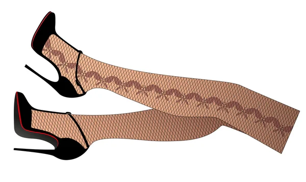 Sexy piernas aisladas — Vector de stock