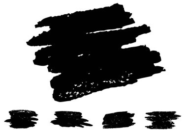 Fırça darbeleri grunge tasarım elementleri.