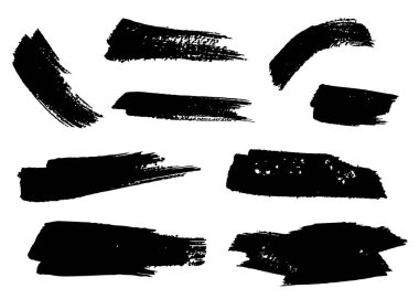 Fırça darbeleri grunge tasarım elementleri.