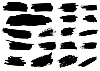 Fırça darbeleri grunge tasarım elementleri.
