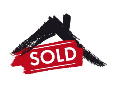 Ev satıldı, gunge vektör çizimleri.