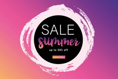 Yaz indirimi. Grunge 'un geçmişi. Vektör.