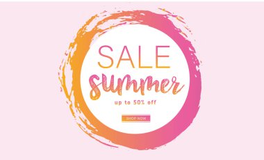 Yaz indirimi. Grunge 'un geçmişi. Vektör.