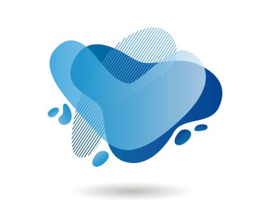 Akışkan soyut arkaplan. Akan sıvı şekilli pankartlar. Vektör