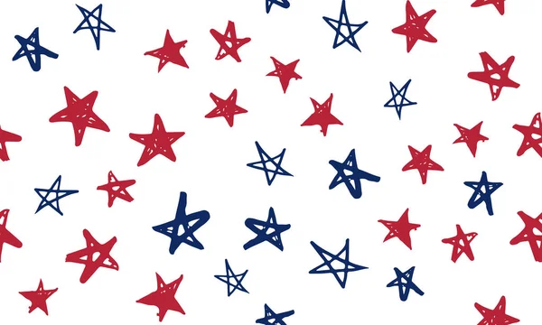 Звезды Гранж День Независимости Сша День Президентов Ручная Иллюстрация — стоковый вектор