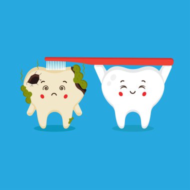 Stock Vektör Diş Bakımı Karakteri