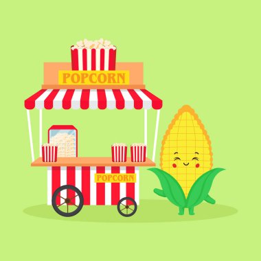 Şirin Mısır Sat Patlamış Mısır Booth Sokağı