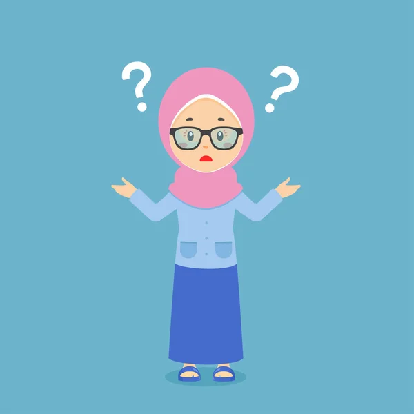 Muslim Confused Question Mark — 图库矢量图片
