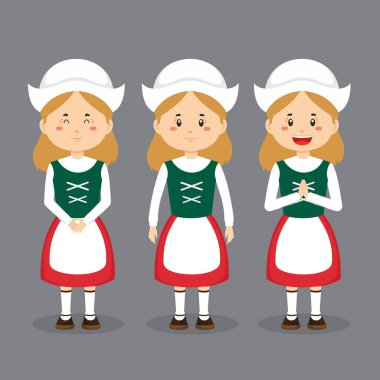 Çeşitli İfadeli Almanya Karakteri