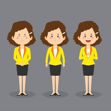 Çeşitli İfadeli İş Karakteri