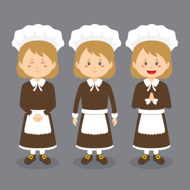 Çeşitli İfadeli Şükran Günü Karakteri