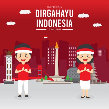 Karakterli Endonezya Bağımsızlık Günü