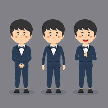 Çeşitli İfadeli Düğün Karakteri