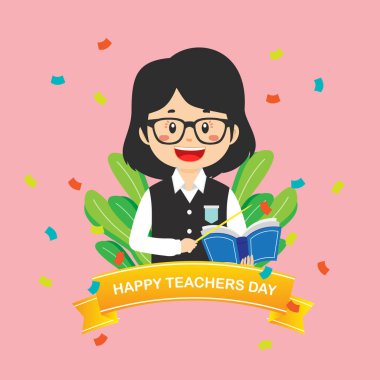 Düz Tasarım Öğretmenler Günü Arkaplanı