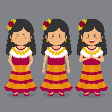 Çeşitli İfadeli Meksika Karakteri