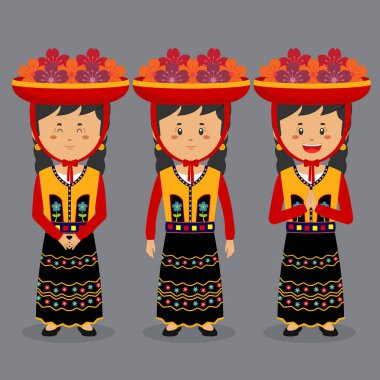 Çeşitli İfadeli Peru Karakteri