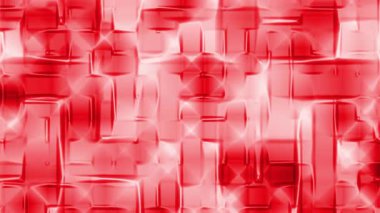Pikselleştirilmiş soyut desenlerde üst üste binen kırmızı şekiller. Teknoloji, dijital sanat, grafik tasarım konseptleri ve arkaplan tasarımları için uygundur.