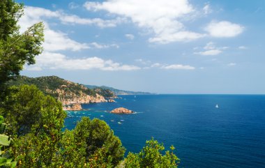 Costa Brava manzara banka deniz