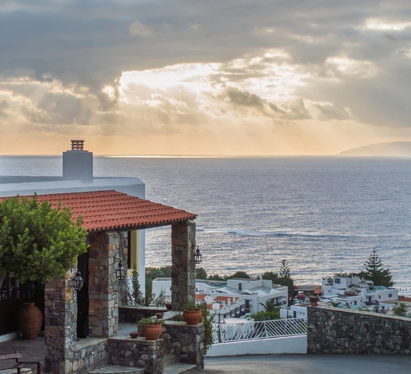 Scenic sunrise on Crete island