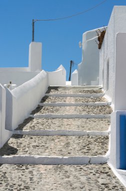 Santorini, Yunanistan'ın geleneksel merdiven