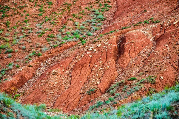 Grande Montanha Bogdo Afloramentos Arenito Vermelho Nas Encostas Montanha Sagrada — Fotografia de Stock