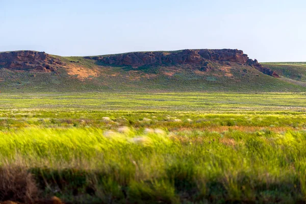 Nagy Bogdo Hegy Vörös Homokkő Outcrops Slopes Holy Mountain Caspian — Stock Fotó