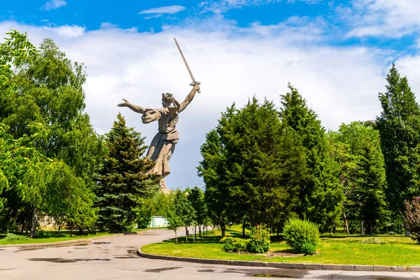 Volgograd Russia Mayıs 2019 Rusya Volgograd Daki Anavatan Çağrısı Anıtı — Stok fotoğraf